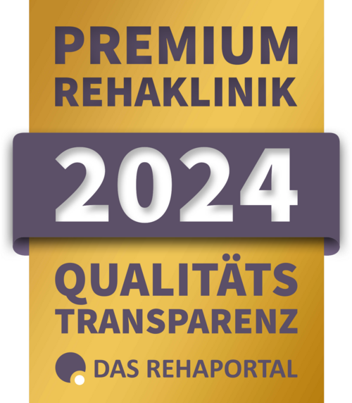 Premium Rehaklinik 2024 Zertifikat von Rehaportal